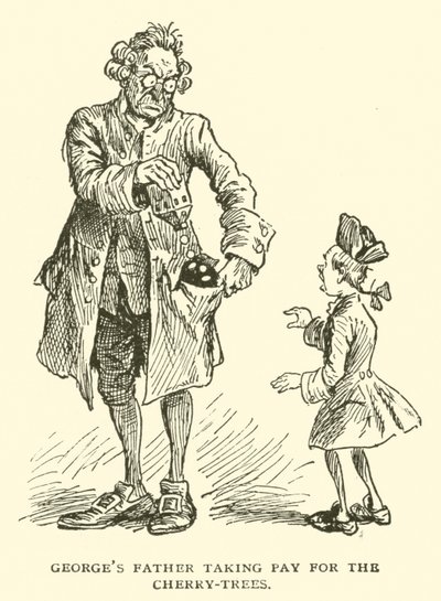 Georges apja fizetést fizet a cseresznyefákért alkotó: Frederick Burr Opper