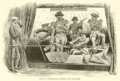Tanulmány Washington átkeléséről a Delaware-en alkotó: Frederick Burr Opper