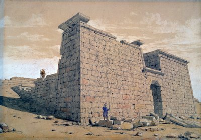 Templom, Núbia, Egyiptom, 1824 alkotó: Frederick Catherwood