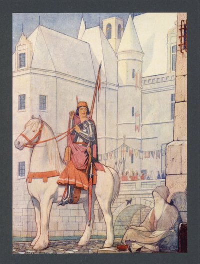 Szent Márton, 4. század, november 11-i ünnep (színes litográfia) alkotó: Frederick Cayley Robinson