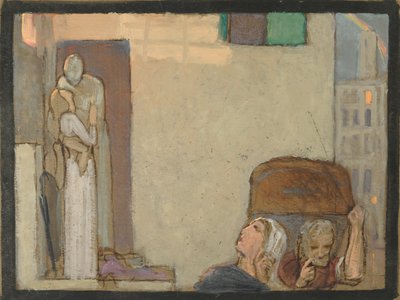 Study for The Farewell, 1907 körül (tempera papíron) alkotó: Frederick Cayley Robinson