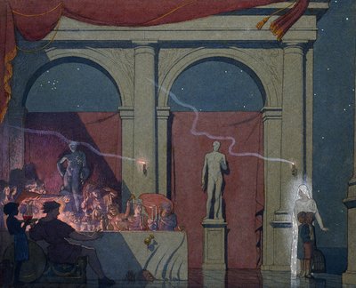 Tyltyl gyémántot forgat a Luxus Palotájában, 1911 alkotó: Frederick Cayley Robinson