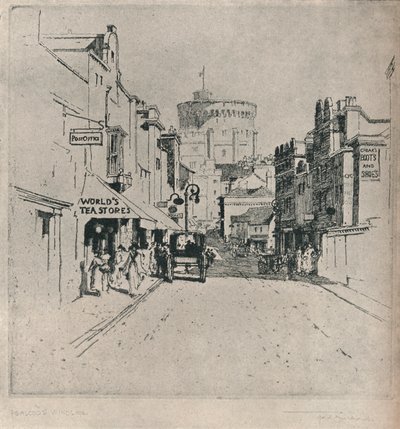 „Peascod Street, Windsor”, 1918 alkotó: Frederick Charles Richards