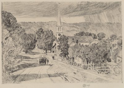 Egy vermonti falu, 1923. alkotó: Frederick Childe Hassam