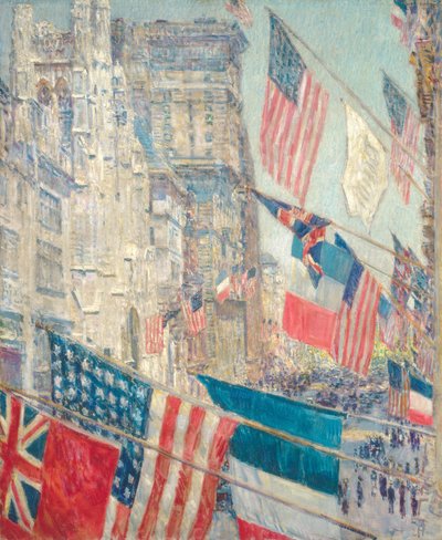 Szövetségesek napja, 1917. május. alkotó: Frederick Childe Hassam