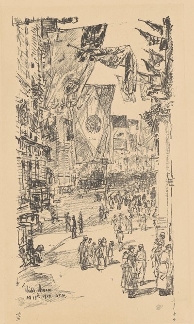 A szövetségesek sugárútja, 1918. alkotó: Frederick Childe Hassam