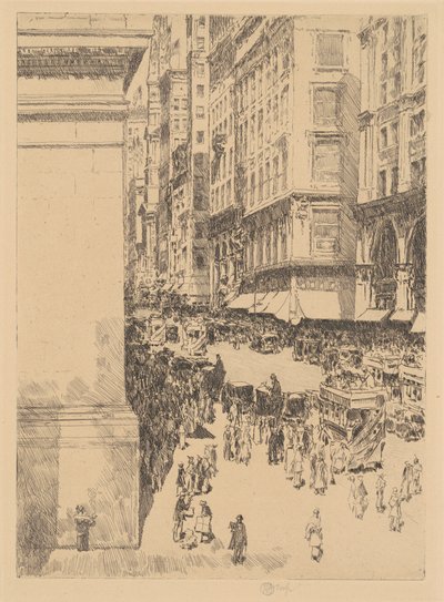 Fifth Avenue, dél, 1916. alkotó: Frederick Childe Hassam