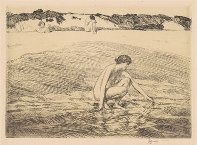 dagály, Montauk, 1922. alkotó: Frederick Childe Hassam