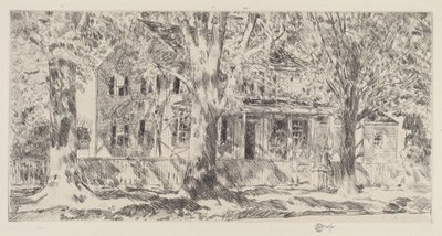 Ház a Main Streeten, Easthampton, 1922. alkotó: Frederick Childe Hassam