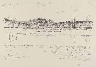 Belső kikötő, c. 1918. alkotó: Frederick Childe Hassam
