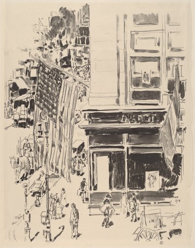 Lafayette Street, 1918. alkotó: Frederick Childe Hassam