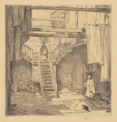 Régi kínai negyed, San Francisco, 1904. alkotó: Frederick Childe Hassam