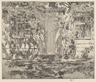 Old Doorway, Easthampton, 1920. alkotó: Frederick Childe Hassam