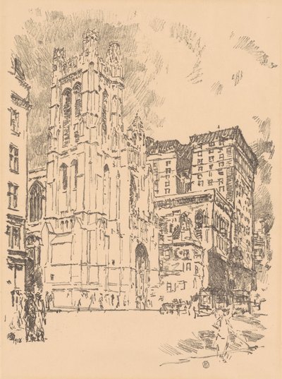 St. Thomas, New York, 1918. alkotó: Frederick Childe Hassam
