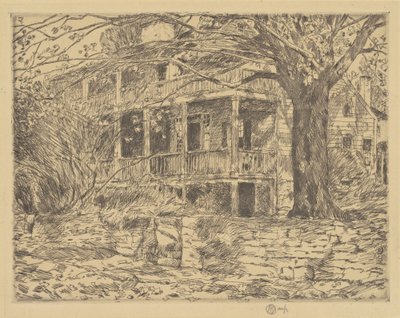 A régi ház, Cos Cob, 1915. alkotó: Frederick Childe Hassam