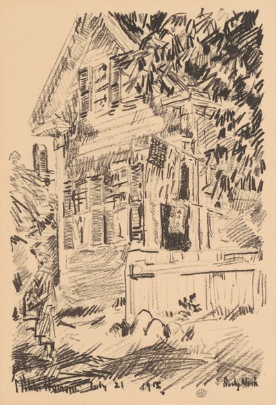 A szolgálati zászló, 1918. alkotó: Frederick Childe Hassam