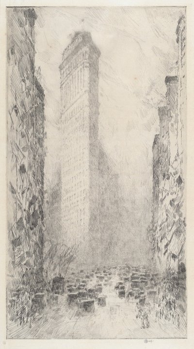Washington születésnapja – Fifth Avenue & 23rd Street, 1916. alkotó: Frederick Childe Hassam