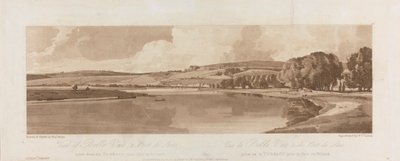 Kilátás a Belle Vue-re és a Pont de Seve-re a Pont de St. Cloud 1802 közelében lévő teraszról; 13. tábla Nézetek Párizsban, a B1981.25.2622. tábla Emanuel kötetének nyomkövetése alkotó: Frederick Christian Lewis the Elder