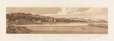 Kilátás a Szent Felhőre és a Kálvária hegyre, a Pont de Seve-ről 1802; A párizsi Views 18. táblája, a B1981.25.2627 tábla Emanuel kötetének nyomkövetése alkotó: Frederick Christian Lewis the Elder