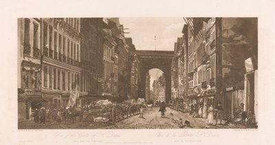 Kilátás a St. Denis-kapura alkotó: Frederick Christian Lewis the Elder