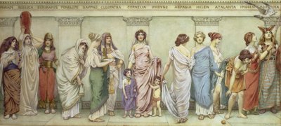 Az ókor nagy női: Miriam, Rebecca, Semiramis, Penelope, Sappho, Kleopátra, Cornelia, Phryne, Aspasia, Helen, Atalanta, Imogen és Boadicea alkotó: Frederick Dudley Walenn
