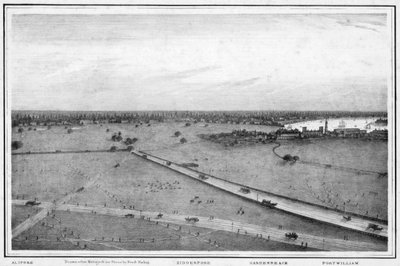Panoráma Kalkuttára, India, 1840-es évek alkotó: Frederick Fiebig