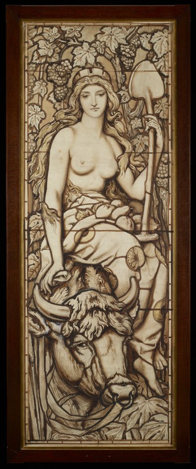 Föld, a The Four Elements sorozatból, 1888-89 körül (toll és tinta átmosható ceruzával papíron) alkotó: Frederick G. Smith