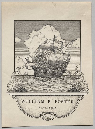 Könyvtábla: William B. Foster alkotó: Frederick Garrison Hall