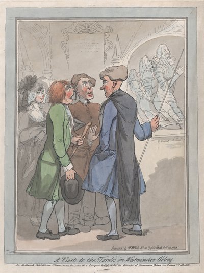 Látogatás a Westminster Abbey sírjainál, 1789. október 23. alkotó: Frederick George Byron