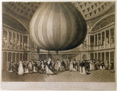 A Pantheon belső képe, Oxford Street, London, 1785 (akvatinta) alkotó: Frederick George Byron
