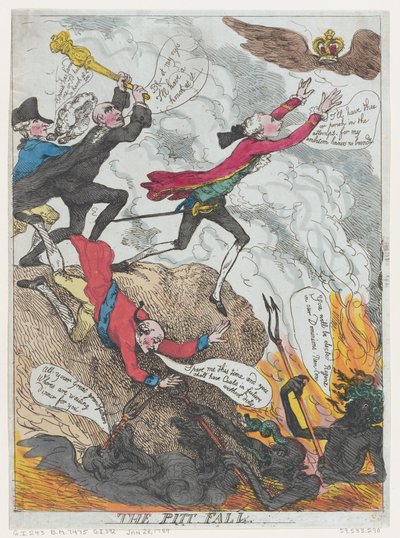 Pitt bukás, 1789. január. alkotó: Frederick George Byron