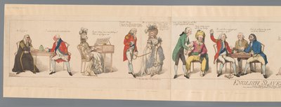 Húsz közéleti személyiség különféle helyzetekben Angol rabszolgaság vagy az idők képe (cím a tárgyon) alkotó: Frederick George Byron