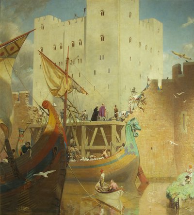 A bristoli kastély nagy várának épülete alkotó: Frederick George Swaish