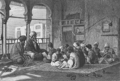 Hassan szultán iskolája, Butterworth und Heath metszete alkotó: Frederick Goodall