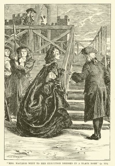 Mrs. Macleod fekete köntösbe öltözve ment a kivégzésére alkotó: Frederick Henry Townsend