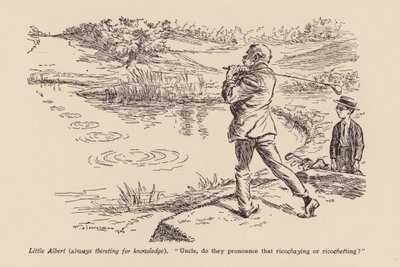 "Bácsikám, ezt Ricoshayingnek vagy Ricochettingnek ejtik" (litó) alkotó: Frederick Henry Townsend