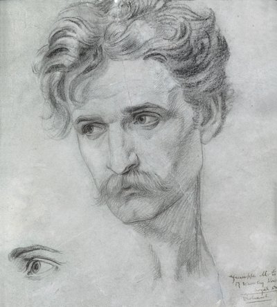 Giuseppe Moto tanulmánya (kréta papíron) alkotó: Frederick James Sheilds