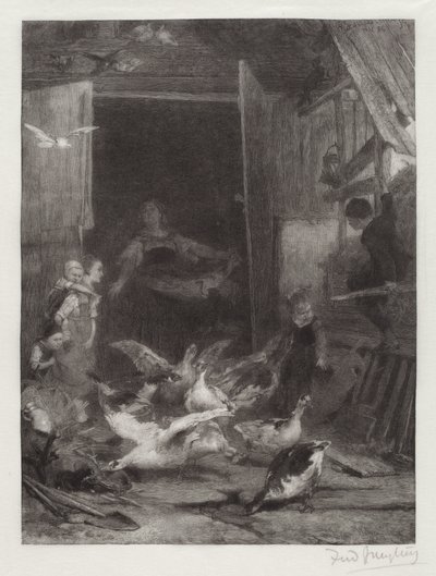 Cím nélkül (Farm jelenet) alkotó: Frederick Juengling