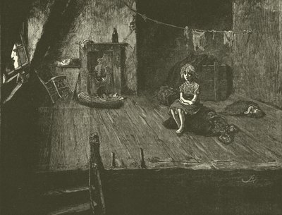 Szegény gyerekek a padláson alkotó: Frederick L. Bernard