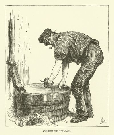 A krumpli mosása alkotó: Frederick L. Bernard