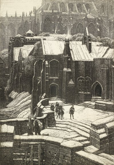 Az Almonry, 1925 alkotó: Frederick Landseer Maur Griggs