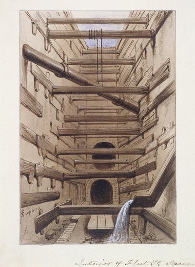 Fleet Street, London, 1845 alkotó: Frederick Napoleon Shepherd