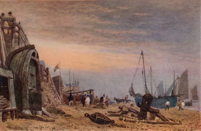 Brighton Beach, Haze tisztázása, c1820 alkotó: Frederick Nash