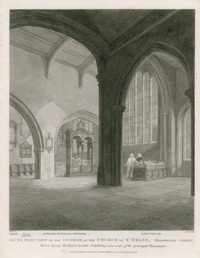 St Helen templom, Bishopsgate Street, London alkotó: Frederick Nash