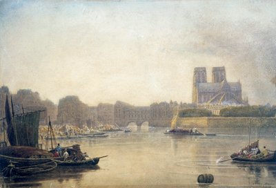 Notre Dame, Párizs, 19. század alkotó: Frederick Nash