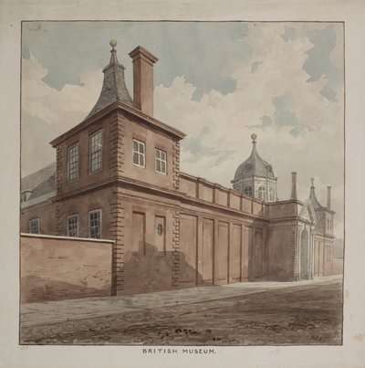 Kilátás a British Museumra, Holborn, 1807 körül alkotó: Frederick Nash