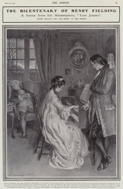 Jelenet Henry Fielding Tom Jones című művéből (litó) alkotó: Frederick Pegram