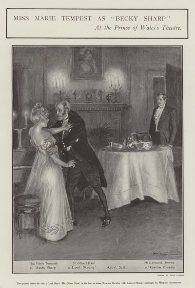 Miss Marie Tempest Becky Sharp szerepében a londoni Prince of Wales