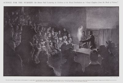 Sir Robert Ball előadásokat tart a gyerekeknek a Királyi Intézetben (litho) alkotó: Frederick Pegram