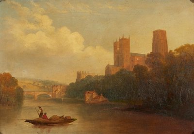 Durham a folyóból (olaj, vászon) alkotó: Frederick Richard (manner of) Lee
